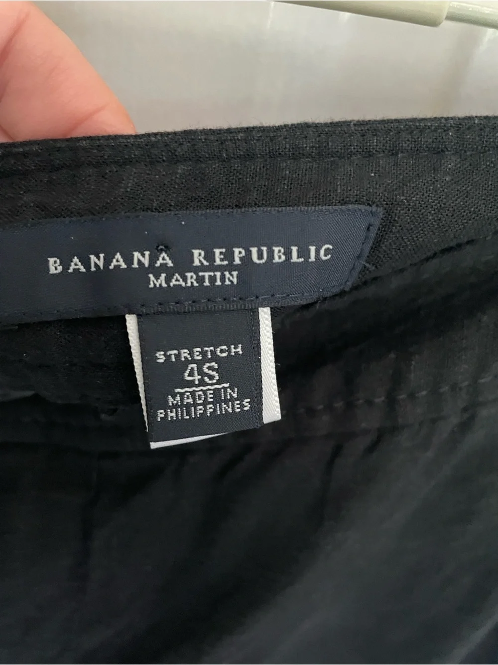 Banana Republic Black Martin Linen Pants 4S